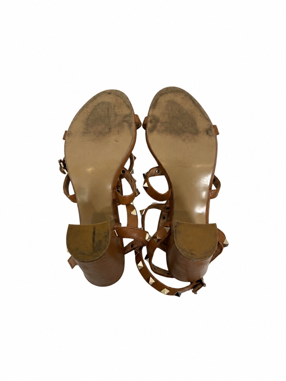 Studded Strappy Sandals in Brown - Picture 4 of 4